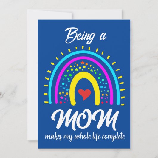 TRENDY RAINBOW MUTTER'S DAY MAMA GIFT EINLADUNG (Vorderseite)