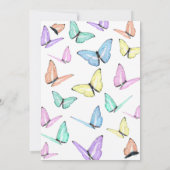 Trendy Rainbow Pastel Butterfly Graduation Party Einladung (Rückseite)