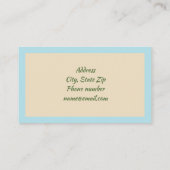 Trendy Rainbow Pastel Colors Soft Blue Border Visitenkarte (Rückseite)