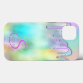 Trendy Rainbow Tropfens Holographic Case-Mate iPhone Hülle (Rückseite (Horizontal))