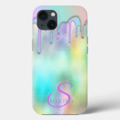 Trendy Rainbow Tropfens Holographic Case-Mate iPhone Hülle (Rückseite)