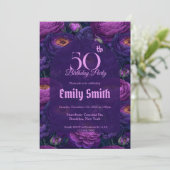 Trendy Ranunculus Charm 15Th Birthday Party Einladung (Stehend Vorderseite)