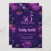 Trendy Ranunculus Charm 15Th Birthday Party Einladung (Vorne/Hinten)