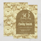 Trendy Ranunculus Luxury Nature-Inspired Parties Einladung (Vorne/Hinten)