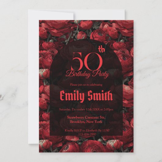 Trendy Ranunculus Sparkle 1St Birthday Einladung (Vorderseite)