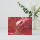 Trendy Red Abstract Design Postkarte (Stehend Vorderseite)