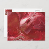 Trendy Red Abstract Design Postkarte (Vorne/Hinten)