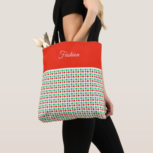 Trendy Red and Green Polka Dots Tasche (Von Nahem)