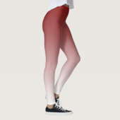 Trendy Red and White Ombre Leggings (Rechts)