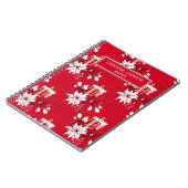 Trendy Red and White Poinsettia Blume Notizblock (Linke Seite)