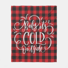 Trendy Red Black Buffalo Karierter Weihnachtsfeier Fleecedecke