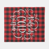 Trendy Red Black Buffalo Karierter Weihnachtsfeier Fleecedecke (Vorderseite (Horizontal))