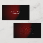 Trendy Red Black Color Schlicht Einzigartig Stilvo Visitenkarte (Vorne/Hinten)