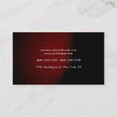 Trendy Red Black Color Schlicht Einzigartig Stilvo Visitenkarte (Rückseite)