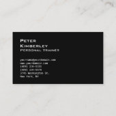 Trendy Red Black Fitness Personal Trainer Visitenkarte (Rückseite)
