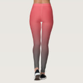 Trendy Red Black Gradient Leggings (Rückseite)