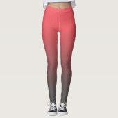 Trendy Red Black Gradient Leggings (Vorderseite)