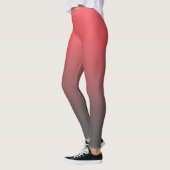Trendy Red Black Gradient Leggings (Links)