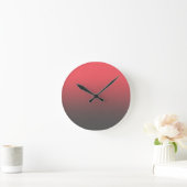 Trendy Red Black Gradient Runde Wanduhr (Zuhause)