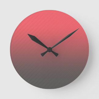 Trendy Red Black Gradient Runde Wanduhr