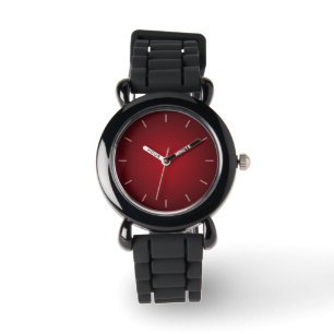 Trendy Red-Black Grainy Vignette Armbanduhr