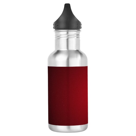 Trendy Red-Black Grainy Vignette Trinkflasche (Links)