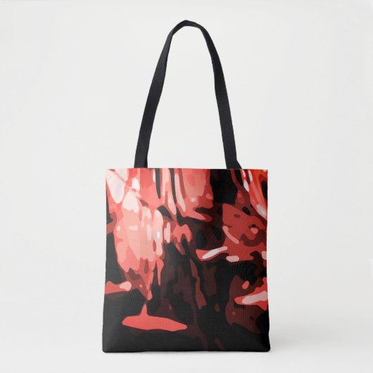 Trendy Red Camouflage Abstrakt Pattern Tasche (Vorderseite)