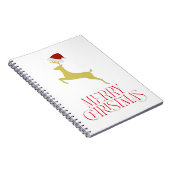 Trendy red Christmas print  Notizblock (Rechte Seite)