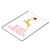 Trendy red Christmas print  Notizblock (Linke Seite)