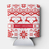 Trendy Red Christmas Reindeer Dosenkühler (Rückseite)