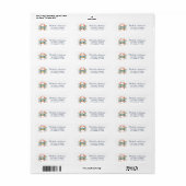 Trendy Red Crab Nautical Return Address Label (Vorne)