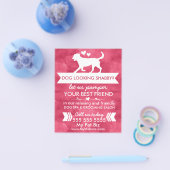 Trendy Red Dog Grooming Flyer - personalisierbar (Einzeln)