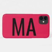 Trendy Red Editable iPhone 11 Fall Case-Mate iPhone Hülle (Rückseite (Horizontal))