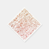 Trendy Red Floral Napkins Serviette (Ecke)