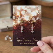 Trendy Red Glitzer Sparkle Earring Cards