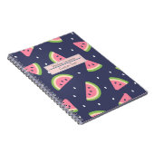 Trendy Red Green Pink Watermelon Muster Notizblock (Rechte Seite)