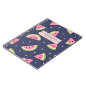 Trendy Red Green Pink Watermelon Muster Notizblock (Linke Seite)