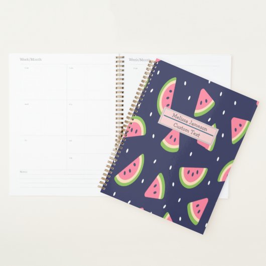 Trendy Red Green Pink Watermelon Muster Planer (Anzeige)