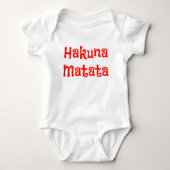 Trendy Red Hakuna Matata Baby Strampler (Vorderseite)