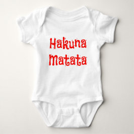 Trendy Red Hakuna Matata Baby Strampler