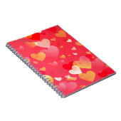 Trendy Red Heart Pattern Notizblock (Rechte Seite)