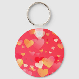 Trendy Red Heart Pattern Schlüsselanhänger