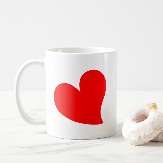 TRENDY RED HEART VALENTINSTAG KAFFEETASSE (Mit Donut)