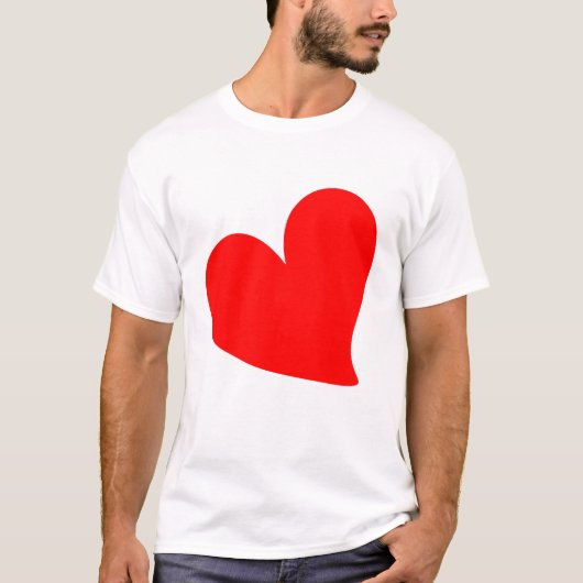 TRENDY RED HEART VALENTINSTAG T-Shirt (Vorderseite)