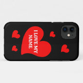 TRENDY RED HERART I LIEBE MEIN ROMANTISCHES TAL Case-Mate iPhone HÜLLE (Rückseite (Horizontal))