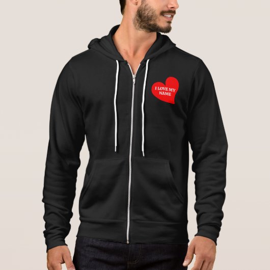 TRENDY RED HERART I LIEBE MEIN ROMANTISCHES TAL HOODIE (Vorderseite)