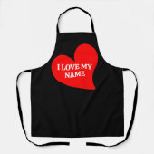 TRENDY RED HERART I LIEBE MEIN ROMANTISCHES TAL SCHÜRZE (Vorderseite)