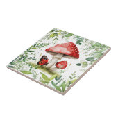 Trendy Red Mushroom mit Butterfly Fliese (Seite)