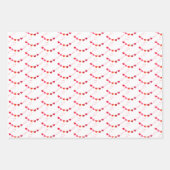 Trendy Red, Pink und White Valentine Muster Geschenkpapier Set (Vorderseite)