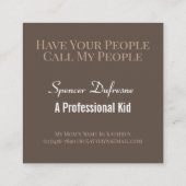 Trendy Red Playdate Card mit Foto Quadratische Visitenkarte (Rückseite)